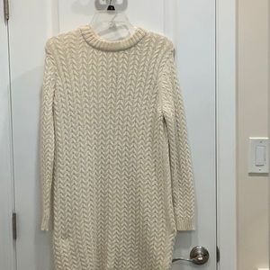 Zara women’s knit dress size small. Color creme longsleeve